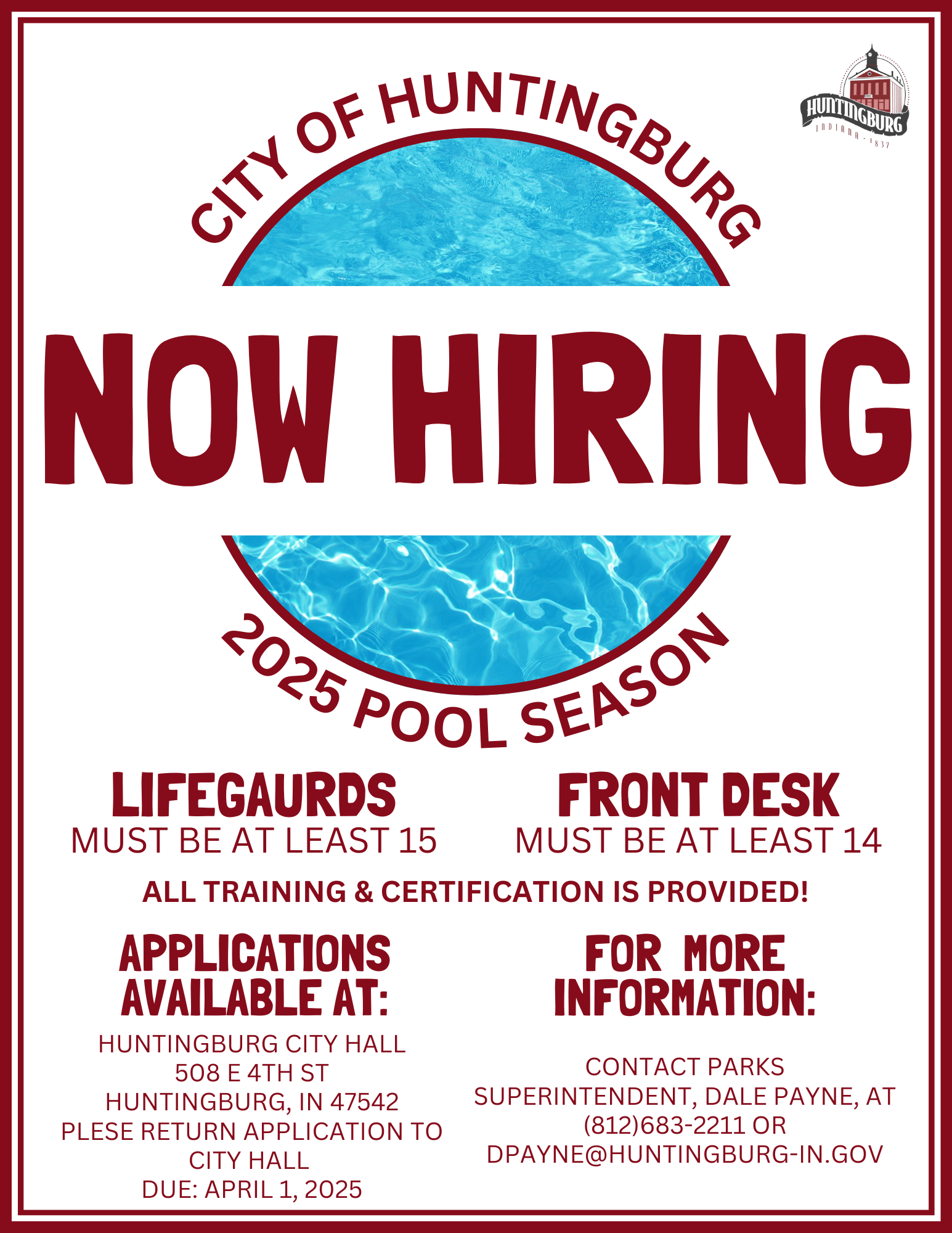 Hiring Pool Staff Flyer 2025
